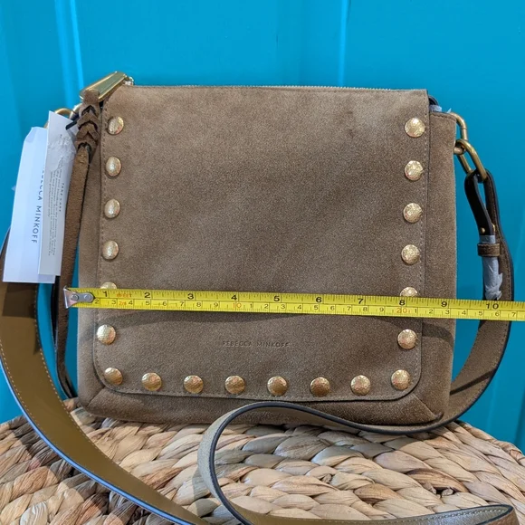NWT Rebecca Minkoff Stevie Suede Leather Studded Crossbody Bag